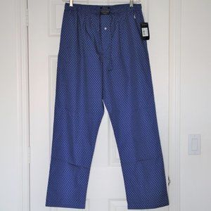 Polo Ralph Lauren Men Pajama Blue Polka Dot Cotton Pant Size L
